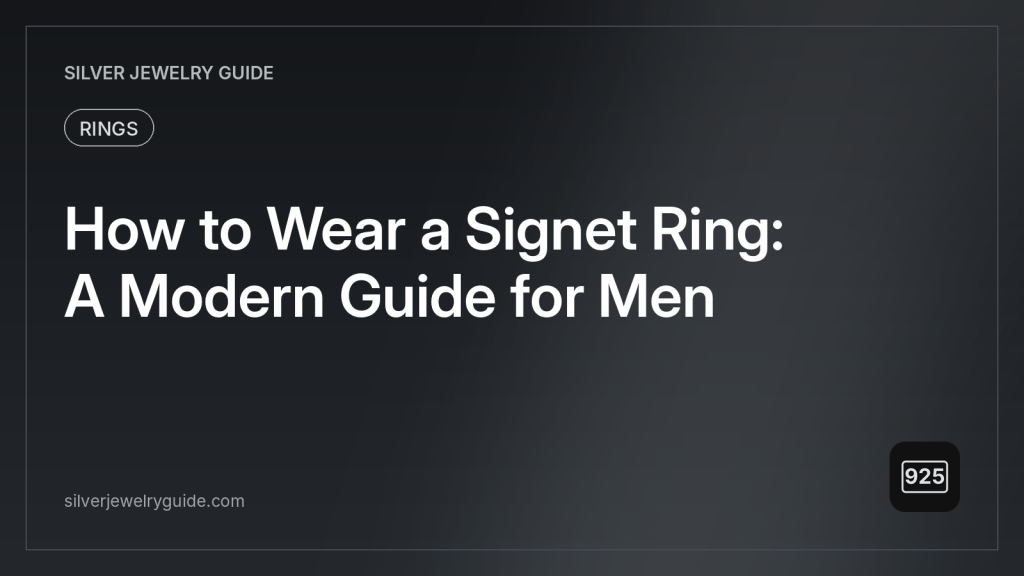 How to Wear a Signet Ring: A Modern Guide for Men