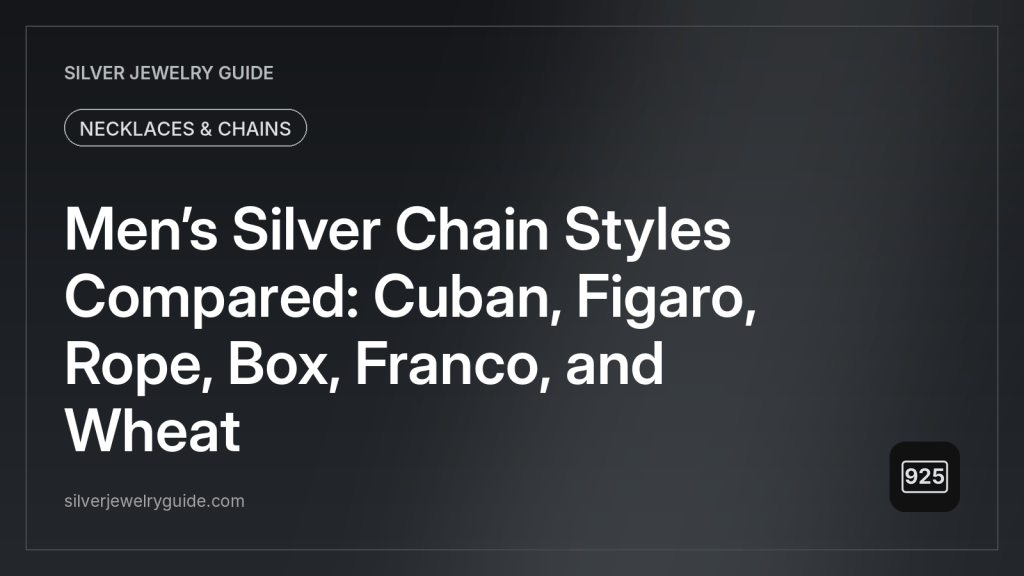 Men’s Silver Chain Styles Compared: Cuban, Figaro, Rope, Box, Franco, and Wheat
