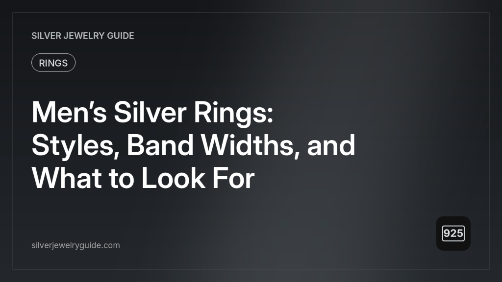 Men’s Silver Rings: Styles, Band Widths, and What to Look For
